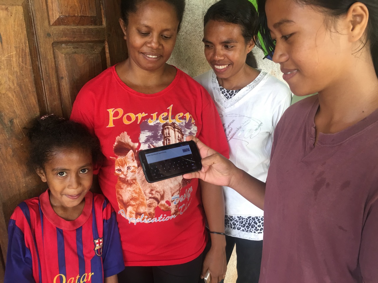 Teenager in village of Triloka, Timor-Leste following LAUNCH on Facebook.