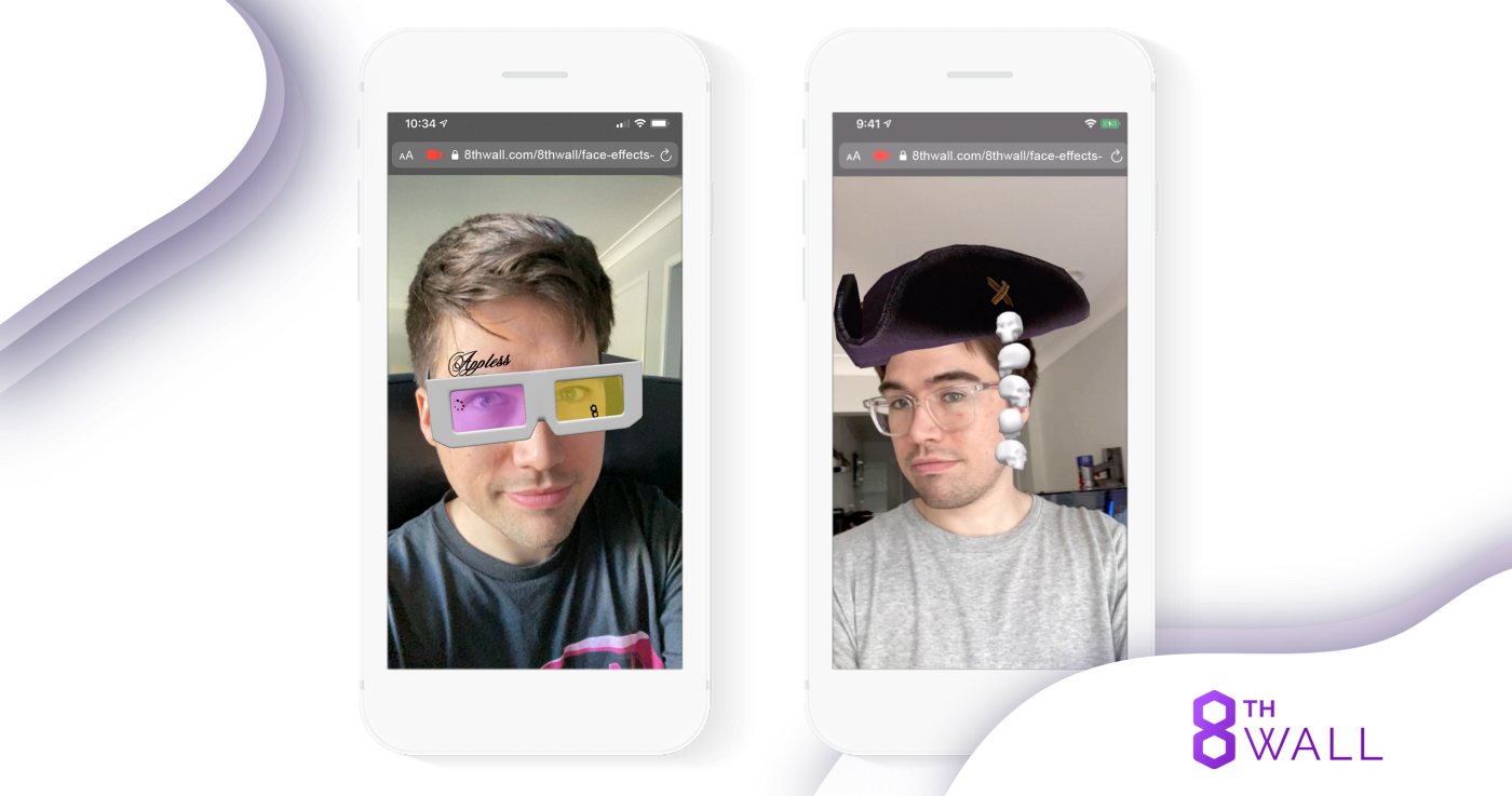 8th Wall launches WebAR face filters with 8th Wall Face Effects
