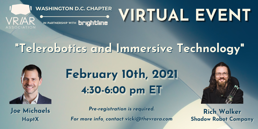 Telerobotics and Immersive Technology (Online Event)