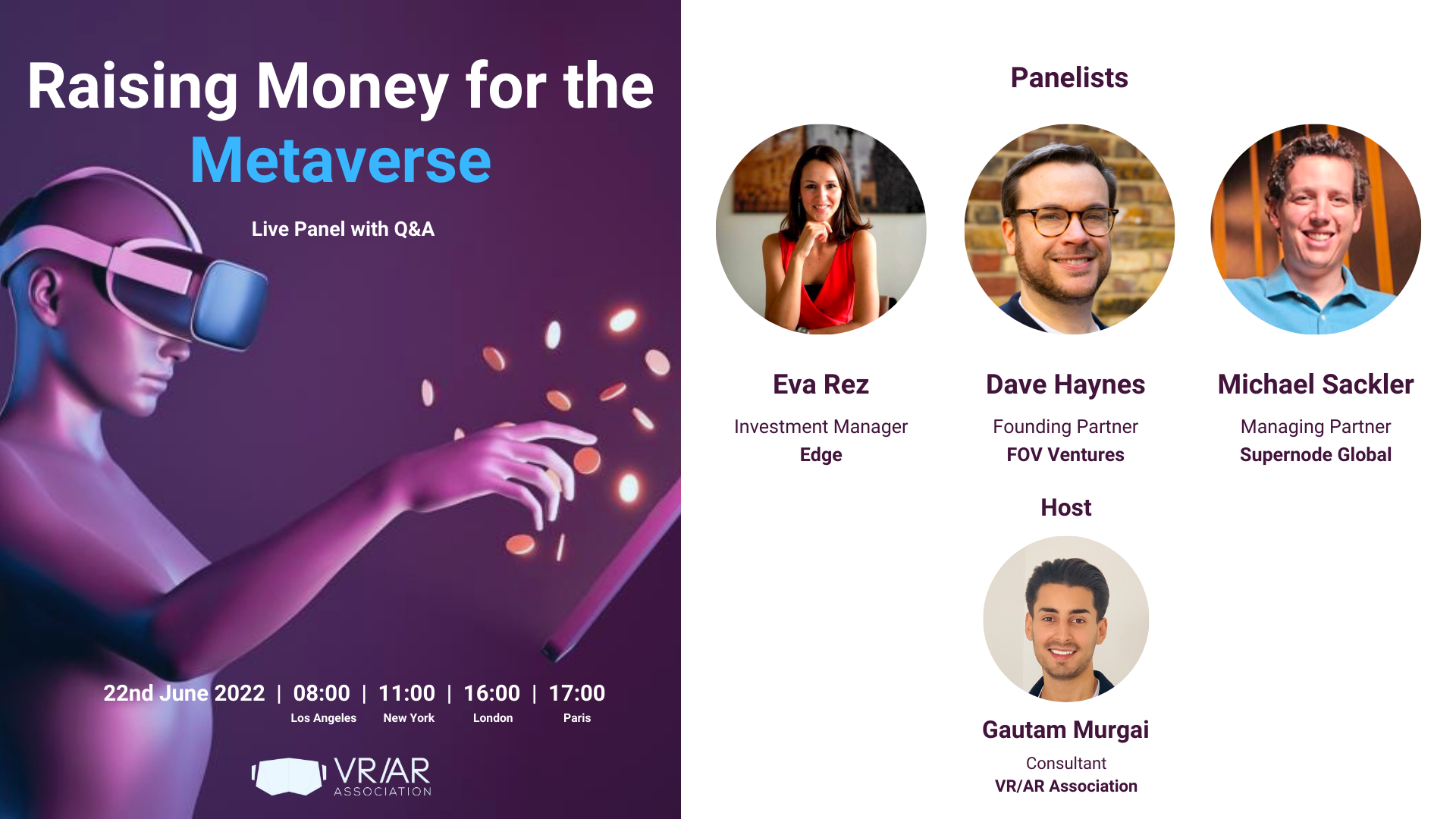 Raising Money for the Metaverse 💰(Virtual Event) #VRARA @vrara_london