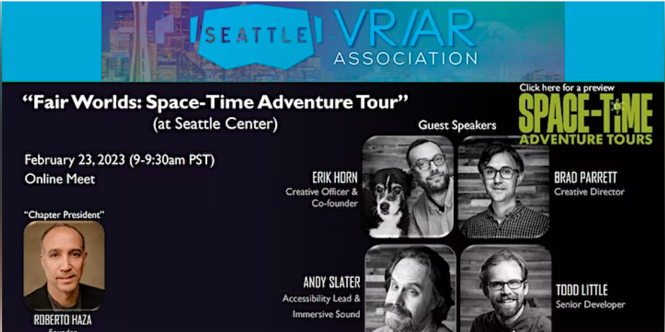 VRARA Seattle Chapter presents: Fair Worlds: Space-Time Adventure Tour (at Seattle Center)