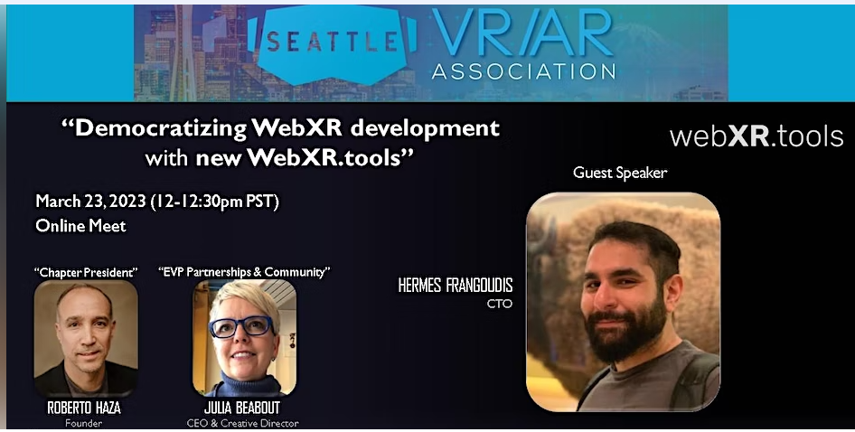 VRARA Seattle: Democratizing WebXR development with new WebXR.tools