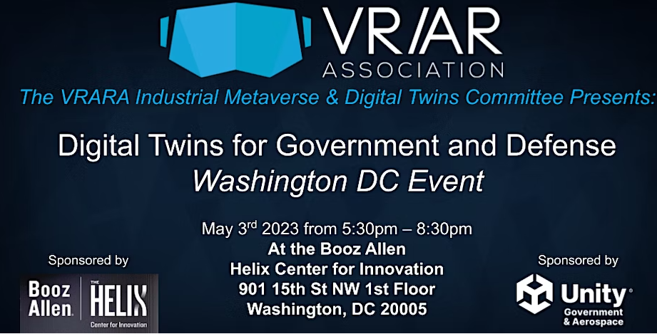 VRARA Digital Twins for Government and Defense - Washington DC Event