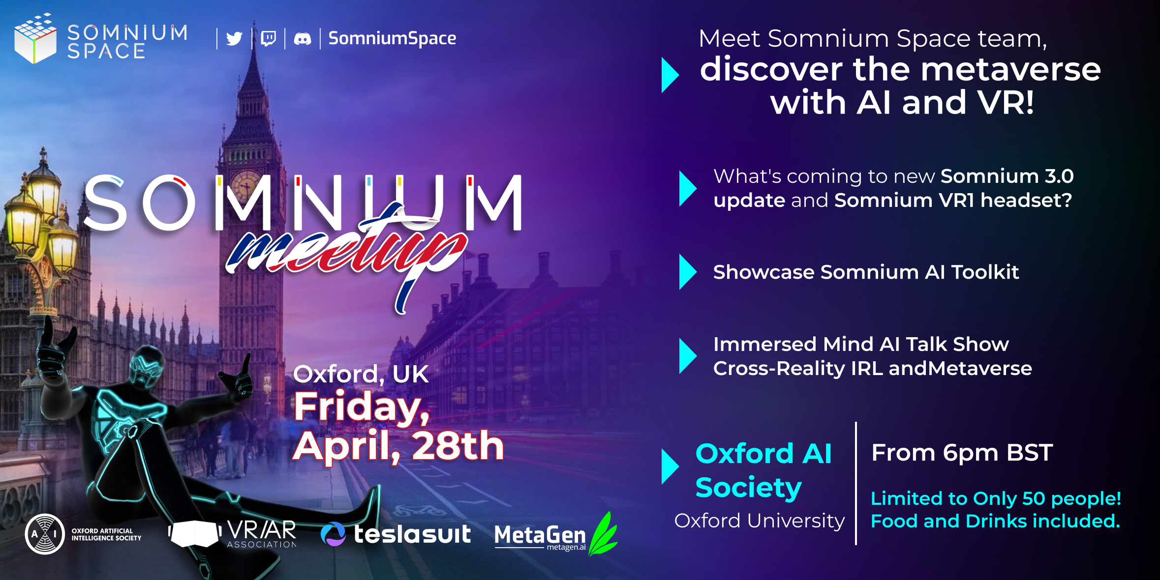 Somnium Space VR/AI - Oxford Meetup (VRARA London Event)