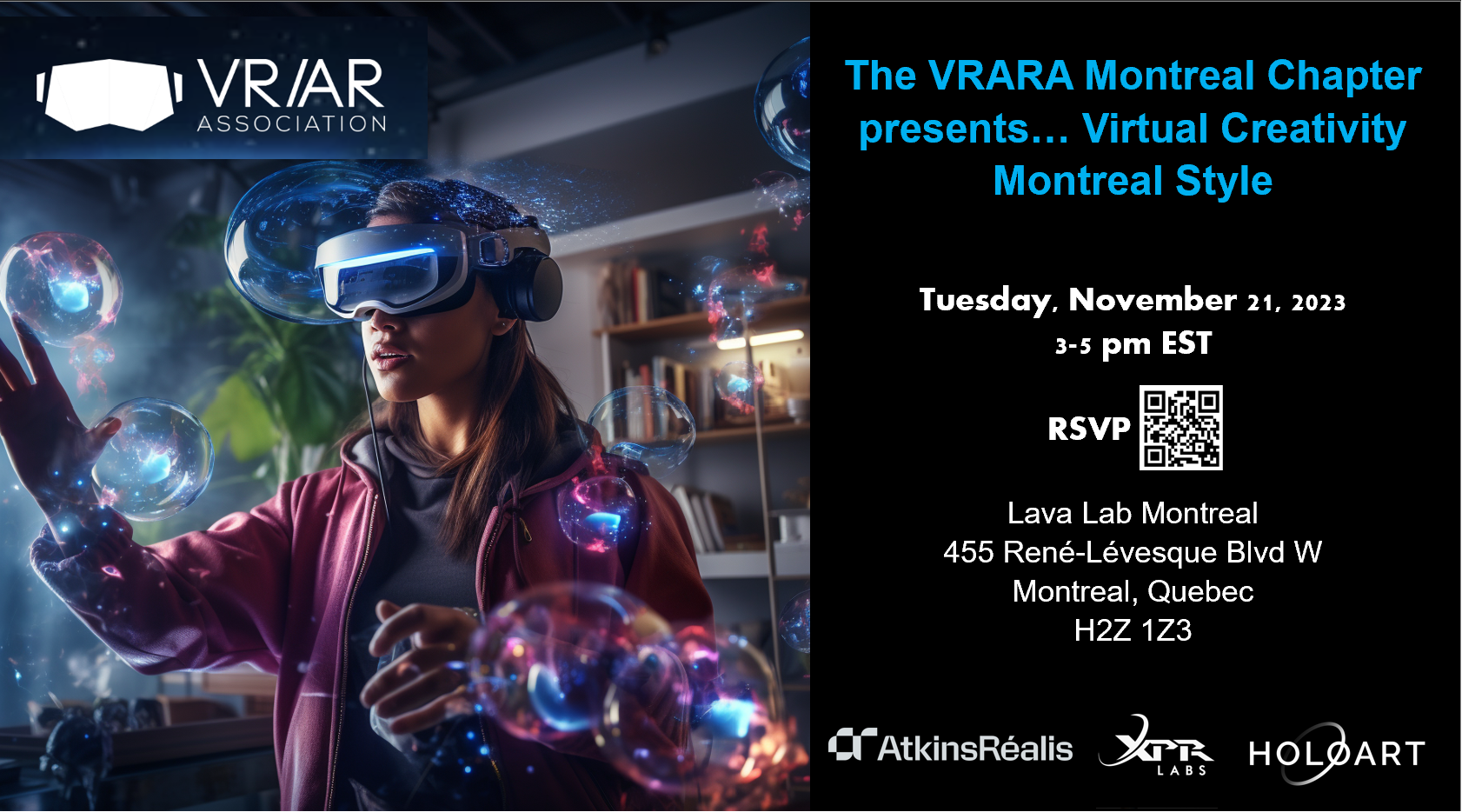 Virtual Creativity Montreal Style (VRARA Montreal Event)