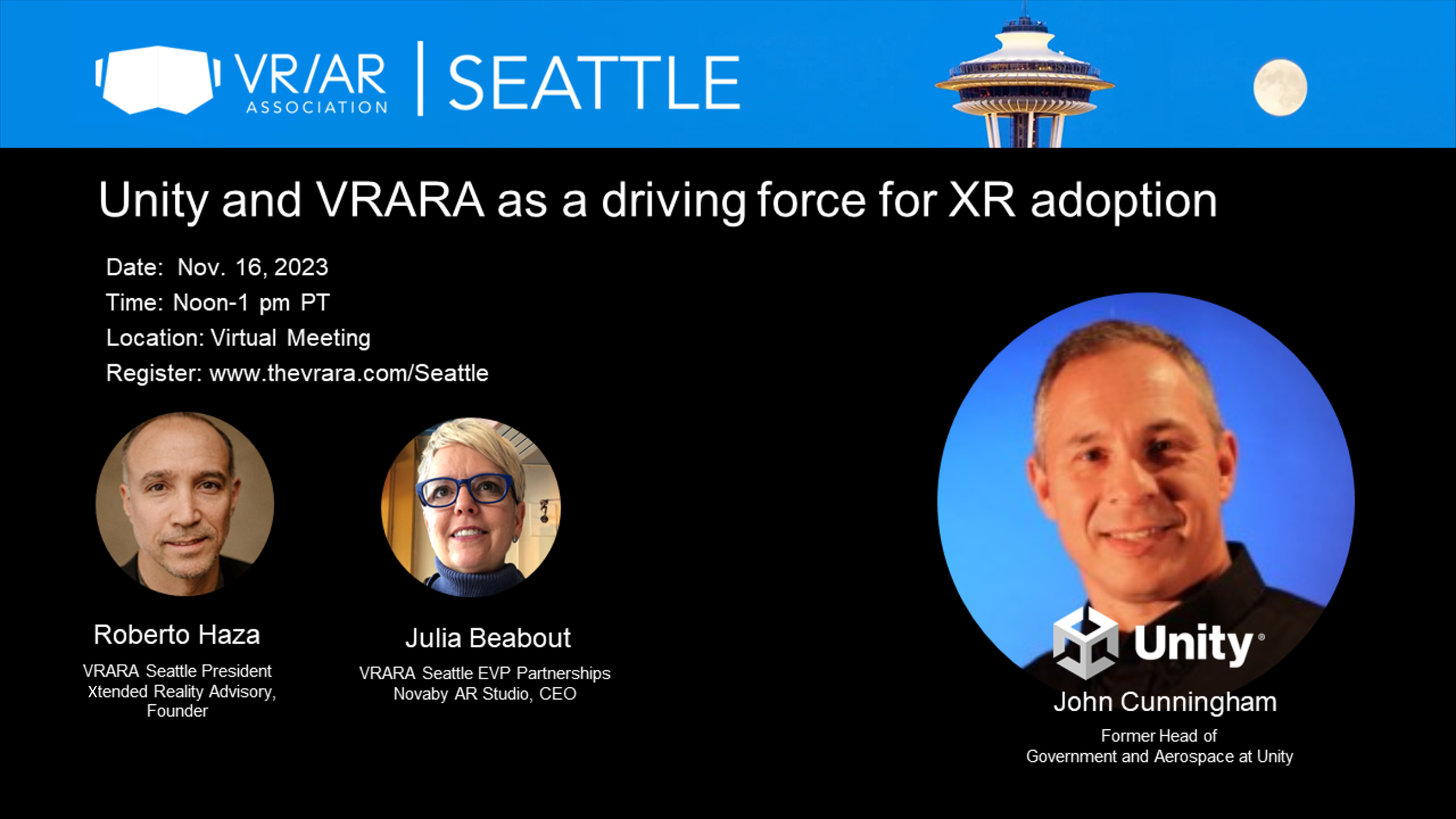 VRARA Seattle presents: Unity and VRARA as a driving force to XR adoption