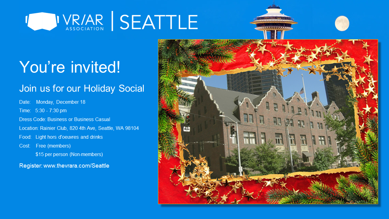 VRARA Seattle Holiday Social - with the Rainier Biz Buzz Group