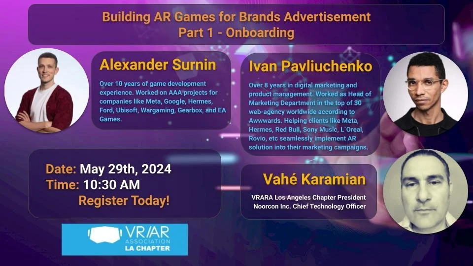 Building AR Games for Brands Advertisement - Part 1 (VRARA LA Virtual Event)