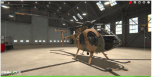MD-530F in the virtual training hangar