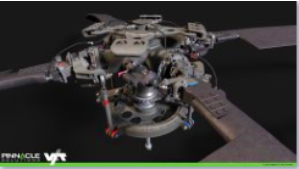 UH-60L main rotor hub and swashplate