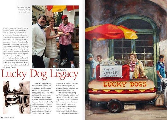 A big @luckydogsnola thank you to @inside_new_orleans for the yummy spread on #neworleans signature #hotdog ! #hotdogs #shoutout #food #Nola #legacy #frenchquarter #eats #foodcart #foodie #louisiana #southernliving #tradition