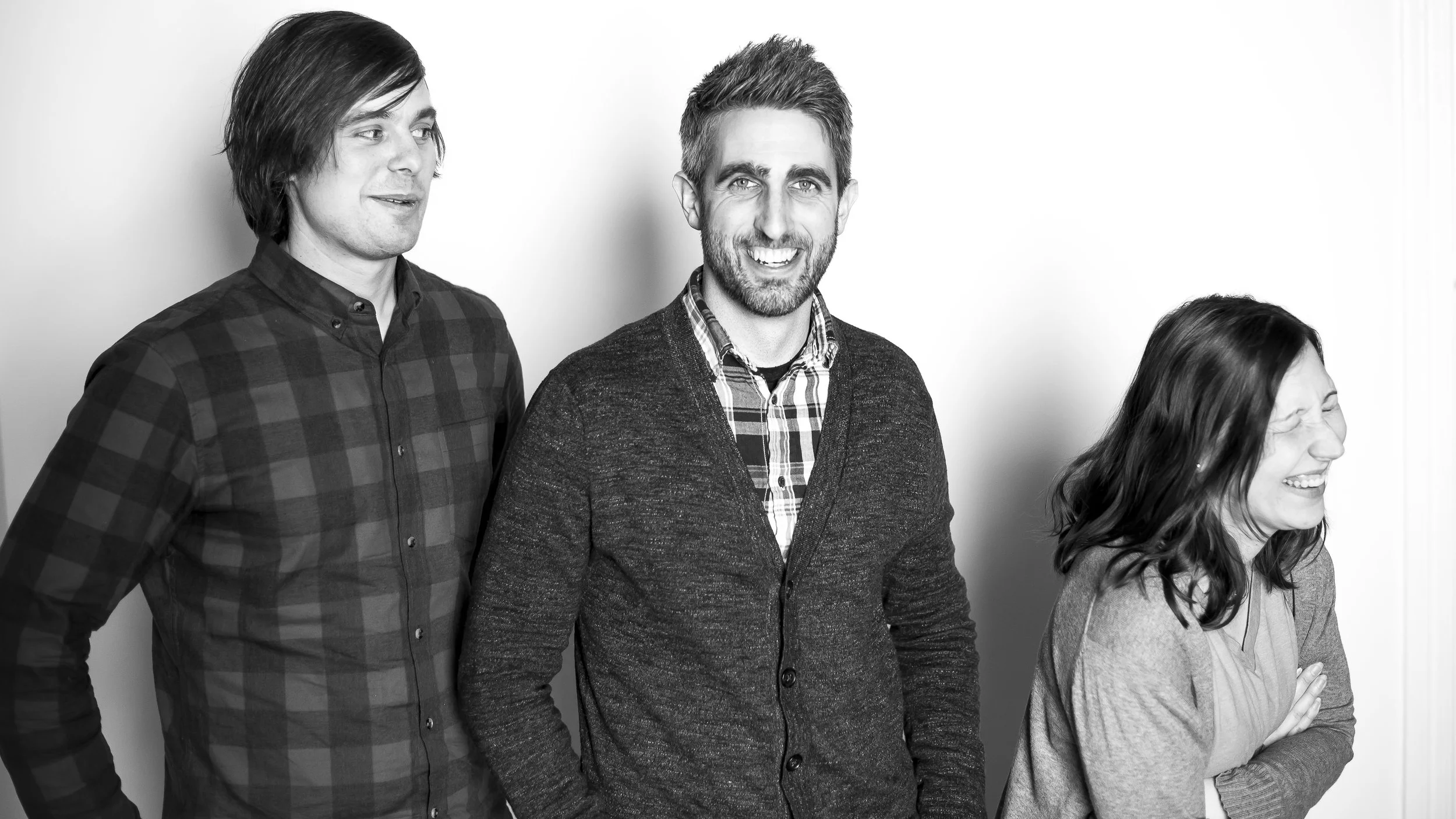 The Knapsack Team left to right: Wesley Tate, Benjamin Manley, Joy Guelzo. Photo credit: Glen+Craft