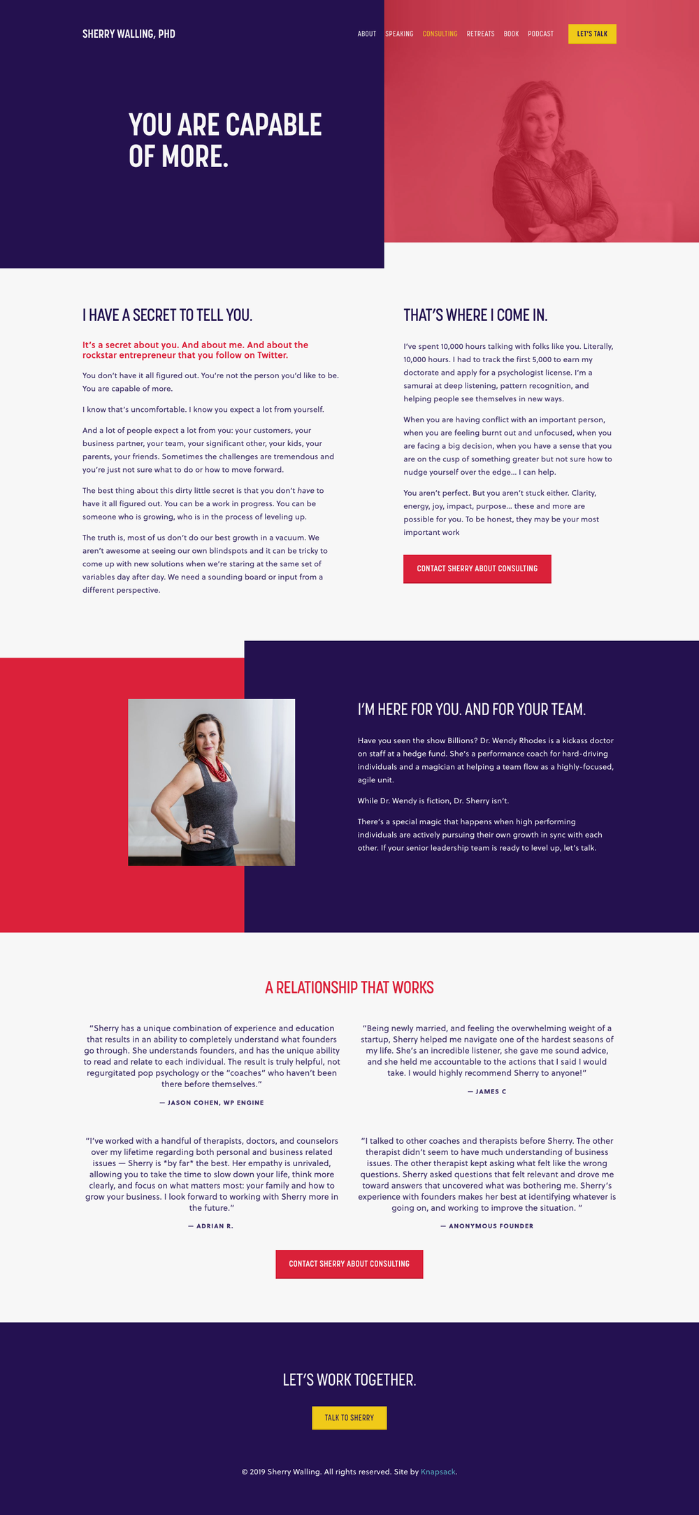 Sherry Walling Knapsack Creative Co