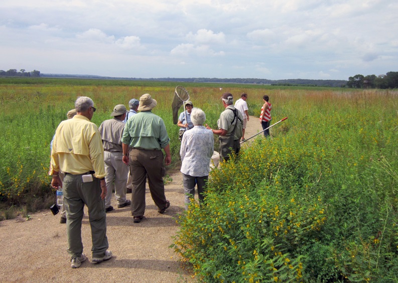 A guided walk to look for dragonflies was one of six activities attendees could enjoy after the dedication. Each activity represented one of the six Ramsar criteria for which the Refuge was recognized.