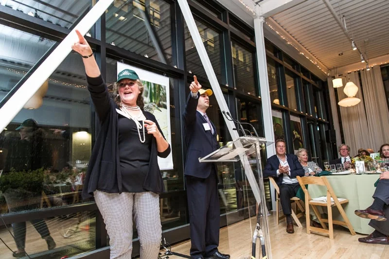 TWI Board Members Wendy Freyer and Charlie Pick not only organized the event but led an impromptu auction of the unexpectedly popular posters.