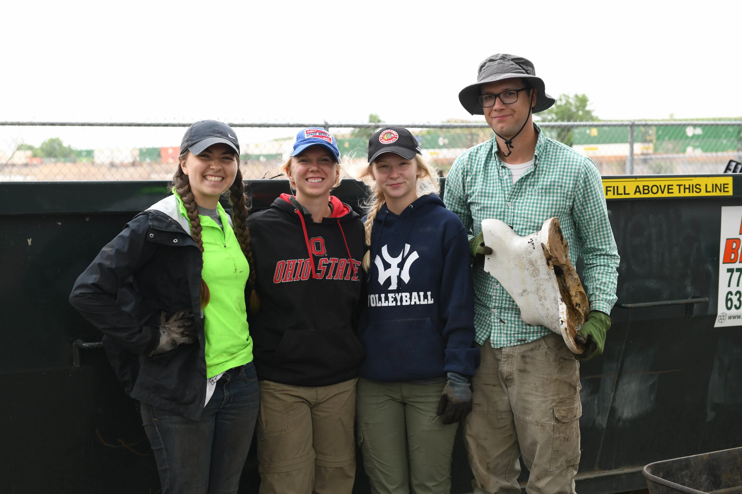 At an Indian Ridge Marsh work-day in June, Midewin crew members did some serious trash pickup. Photo by Gary Sullivan.