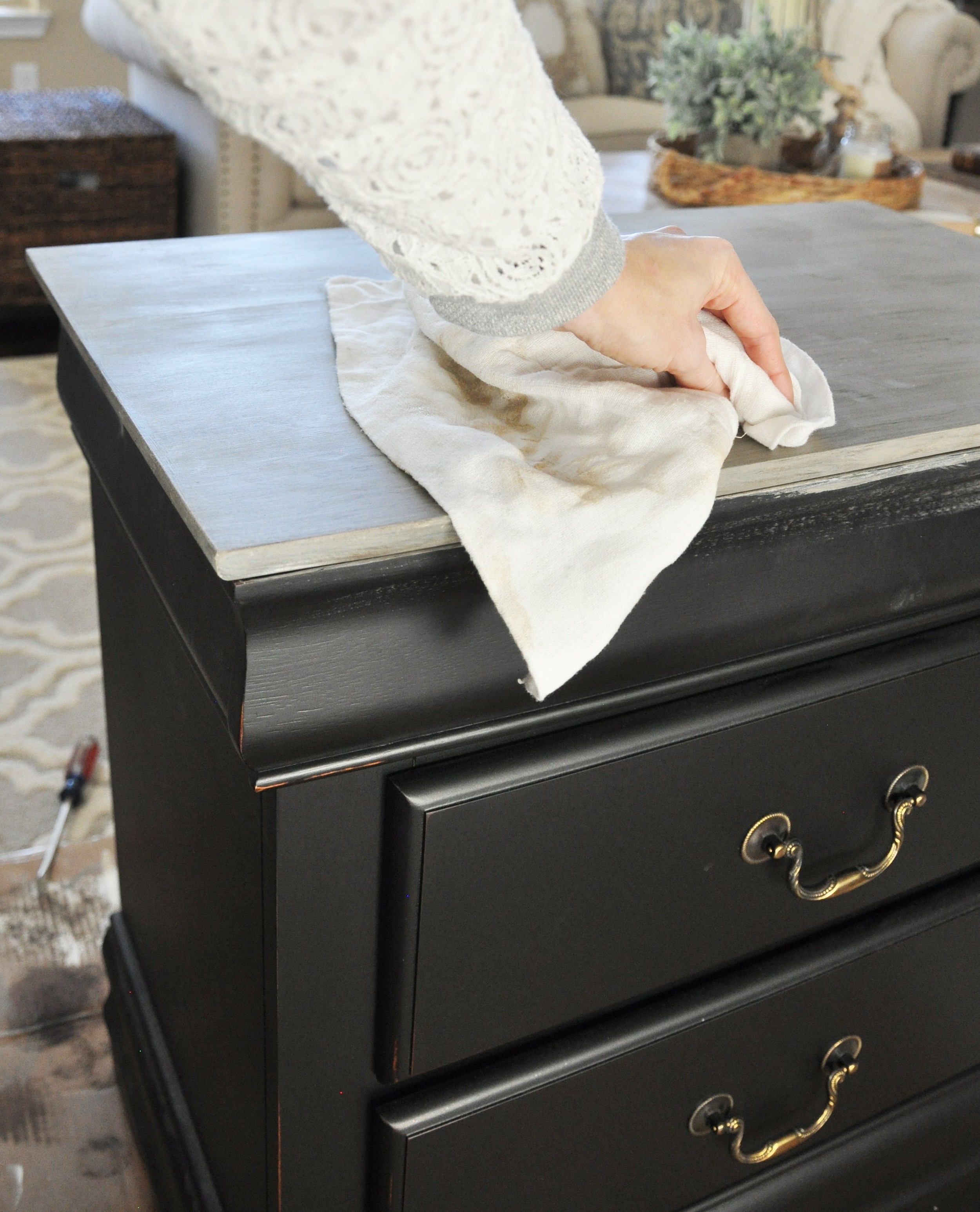 Nightstand Chalk Paint Tutorial — The Grace House