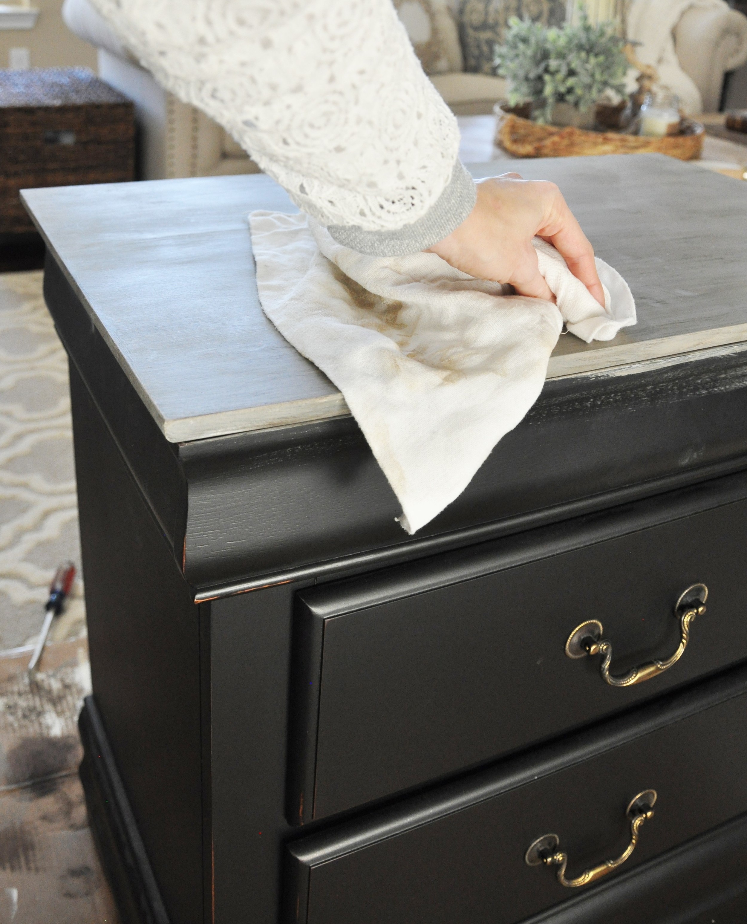 Nightstand Chalk Paint Tutorial The Grace House