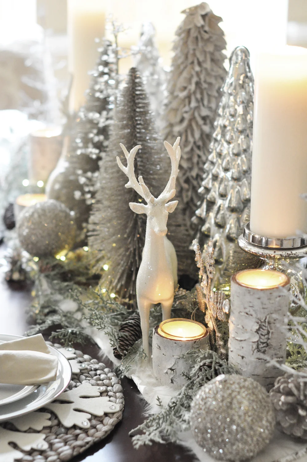 Custom winter wonderland table setting Winter Wonderland Tablescape The Grace House Custom winter wonderland table setting Winter Wonderland Tablescape The Grace House