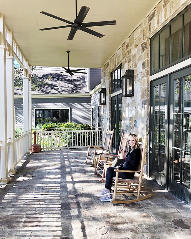 Happy Saturday, friends!  The hubby and I are off on a little getaway to one of our favorite Texas retreat, sans kids, for the first time in almost TWO YEARS! 😱 Anyway, I&rsquo;m thinking I definitely need a back porch like this in my life, and I&rs