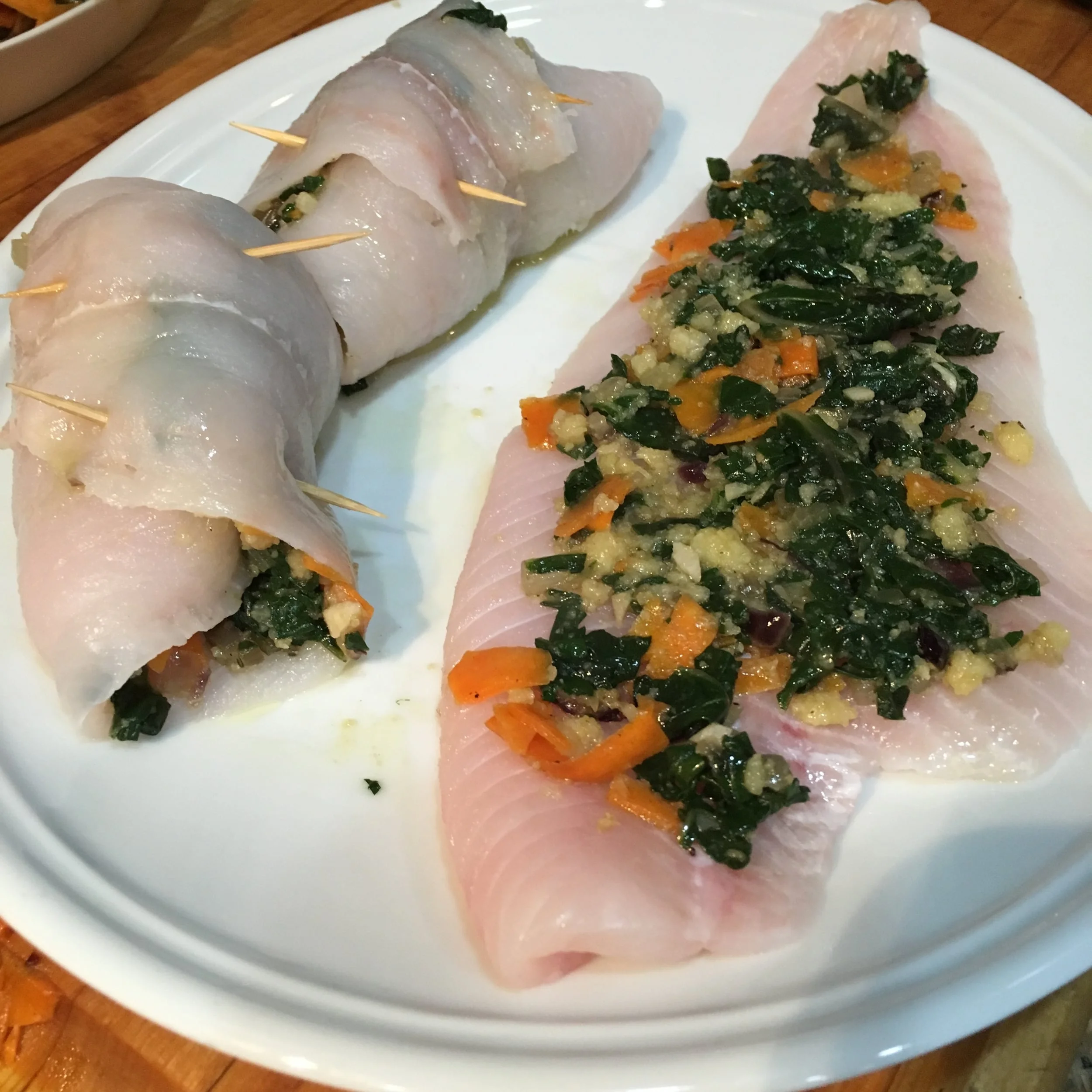Stuffing and rolling
