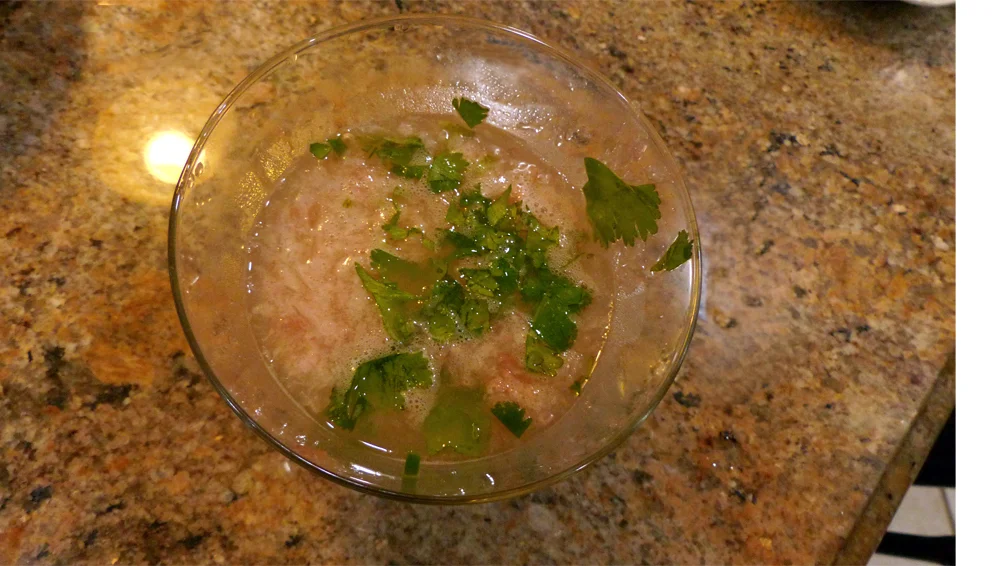 Grapefruit with cilantro