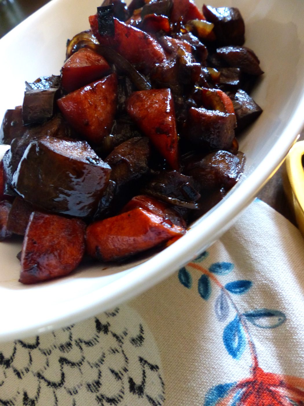A glimpse of "When the Carrot Met the Eggplant" (post coming soon)