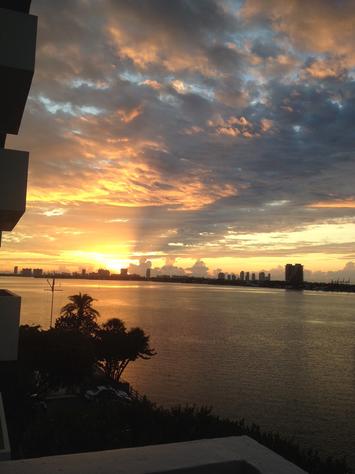 The morning sunrise view from our balcony. Who wouldn't be inspired to create, get up and take a long walk.
