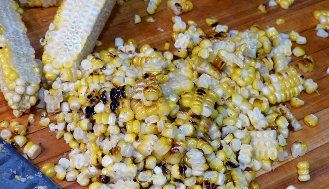 Warm, roasted kernels waiting to join the party.