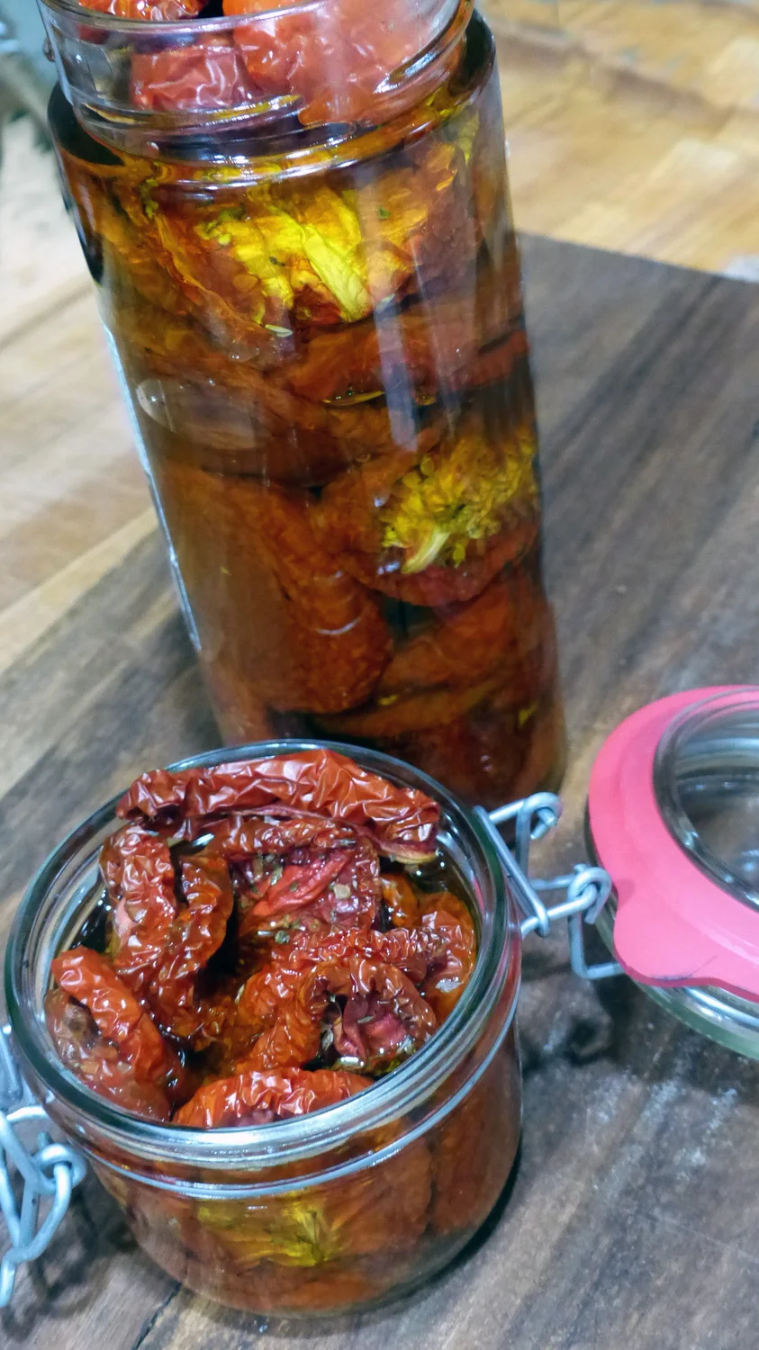 Just like sun dried tomatoes, pack these in olive oil and use at will.