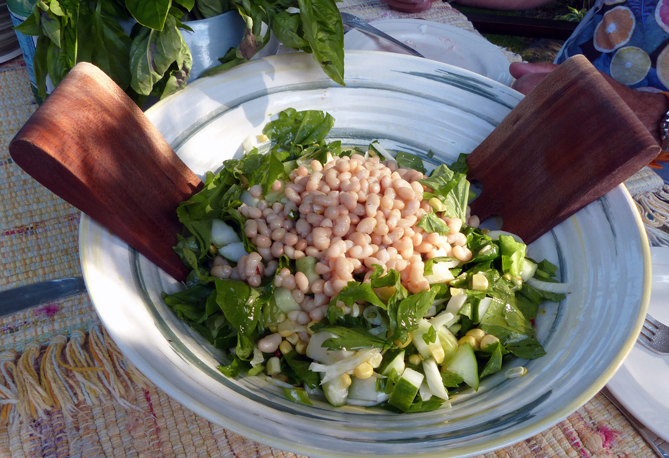No need for a recipe, just combine those ingredients and dress with the Magic 3 and squeeze of lime. Besides the refreshing taste, we all loved how the colors of the salad were a perfect reflection of the handcrafted bowl our friend Ron made. Check out his work at Miller Pottery HVNY.