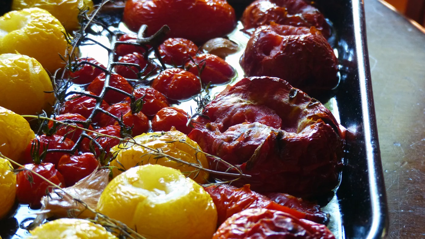Do you see all that juice? That is liquid gold and what I used in the potato/bean dish.