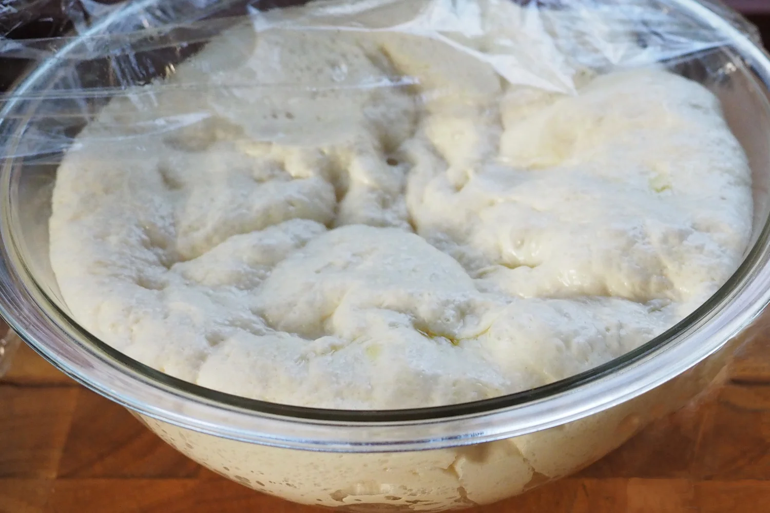 See the nice bubbly, yeasty wonder doing it doubling magic trick.