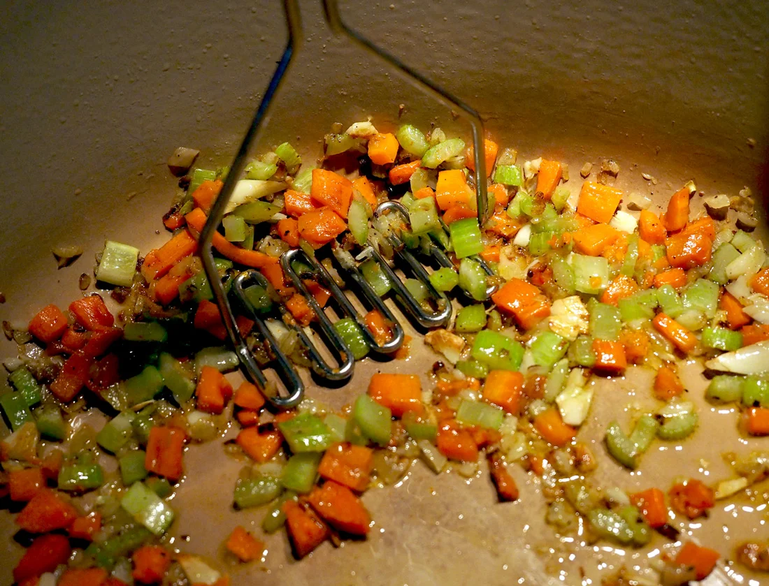 vegetables mashed