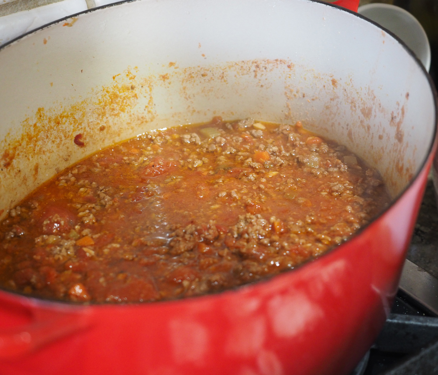 meat ragu cooked down