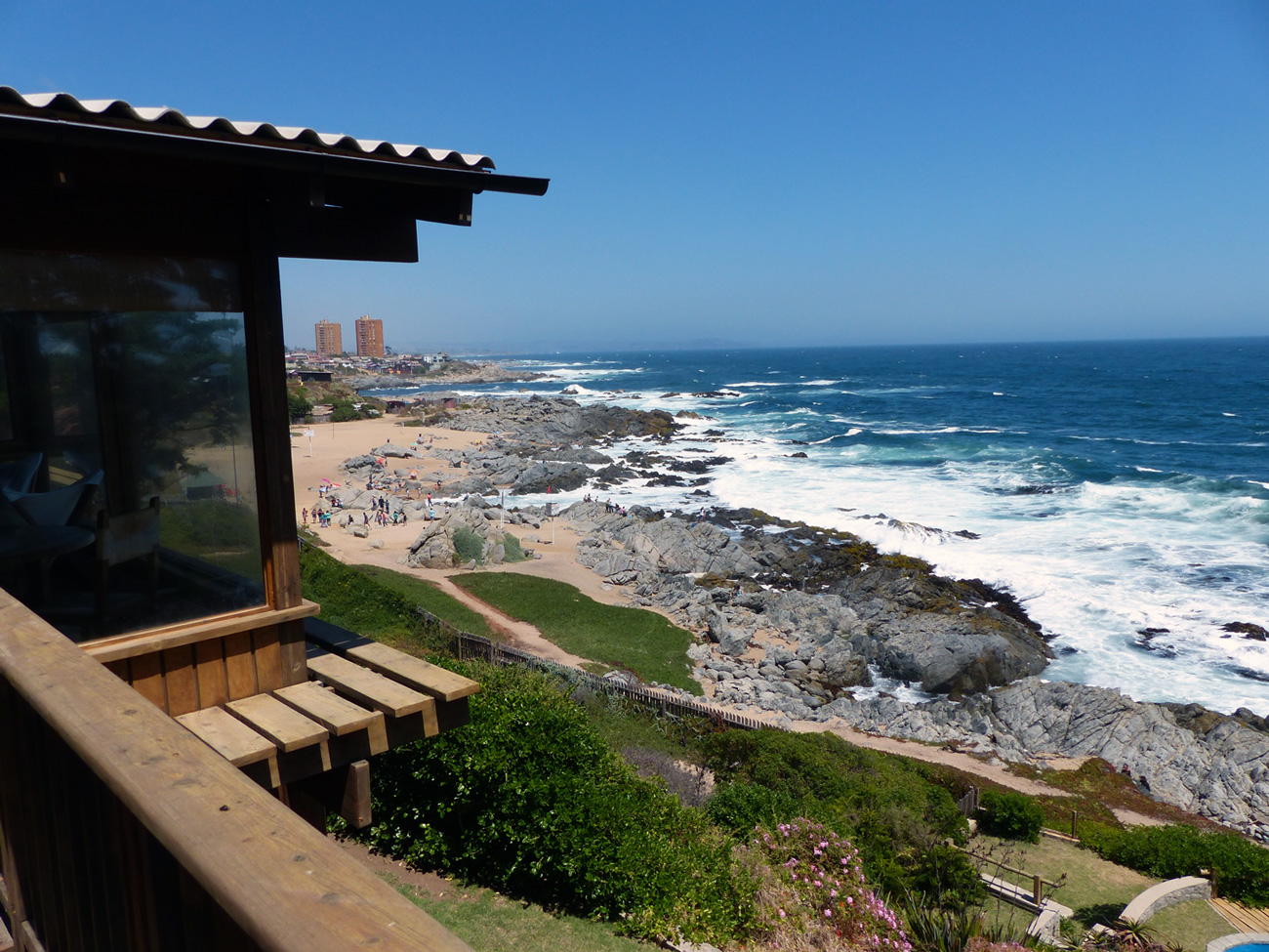 The breathtaking view from our guest room of their home.