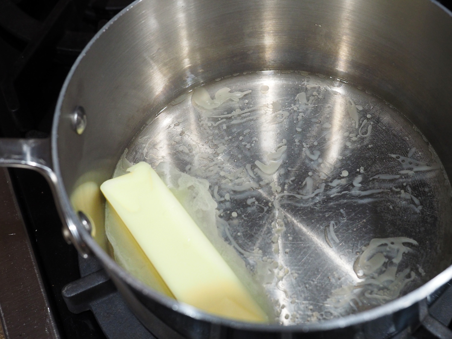 Butter melting in water