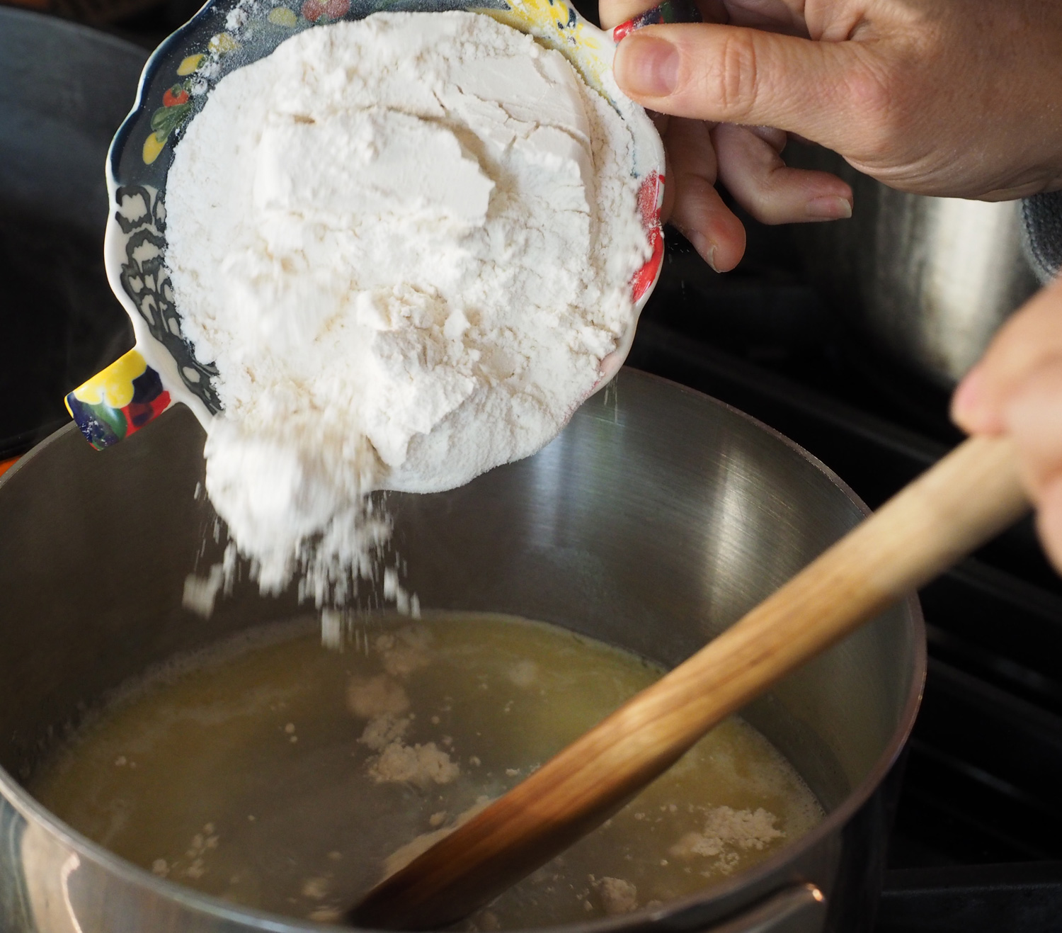 Add flour