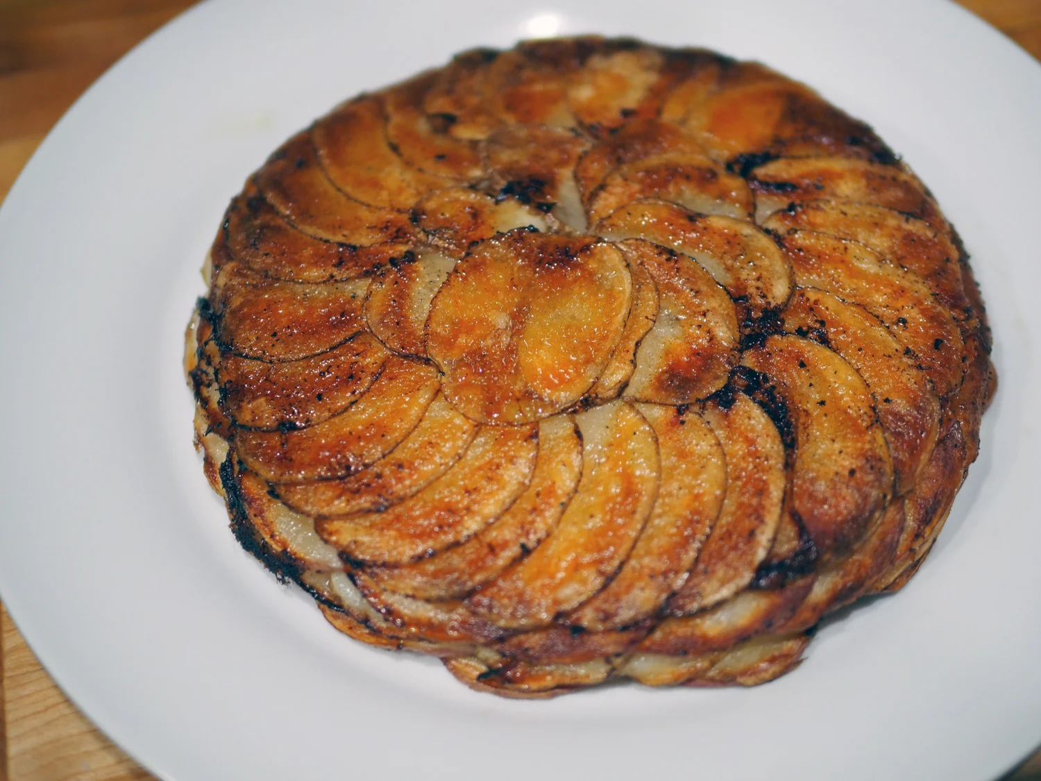 SQUEAL!! Smaller version made in a cast iron pan. Shhh, this one has the cheese!