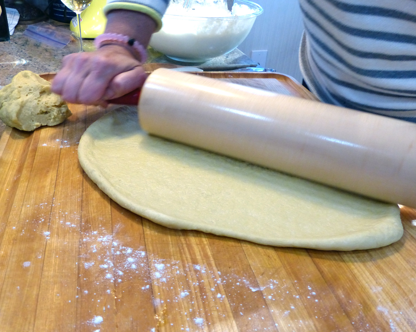 Roll it out to size. If the dough breaks, just patch it.