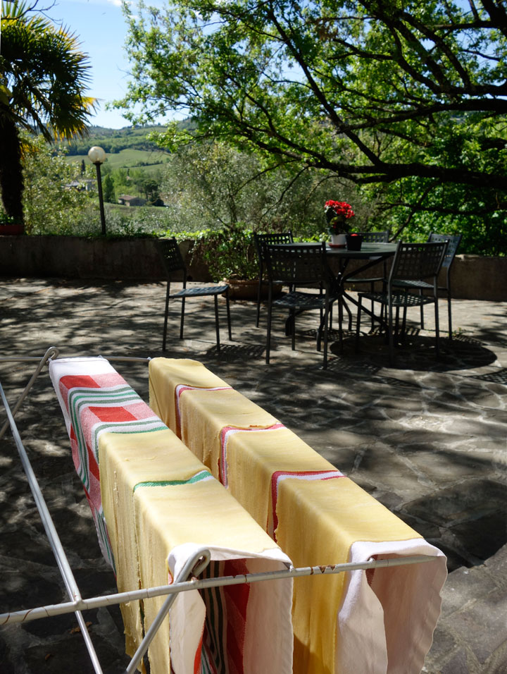 These long doughy strips are like me, basking under the Tuscan sun.