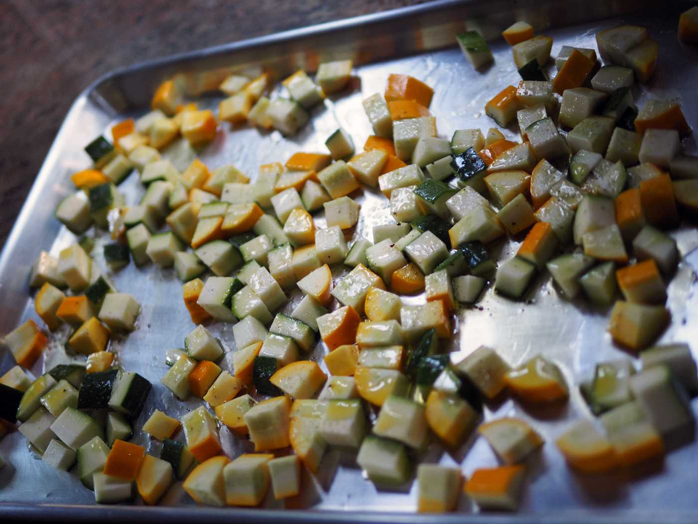 Oiled, salted and peppered for the oven roasting.