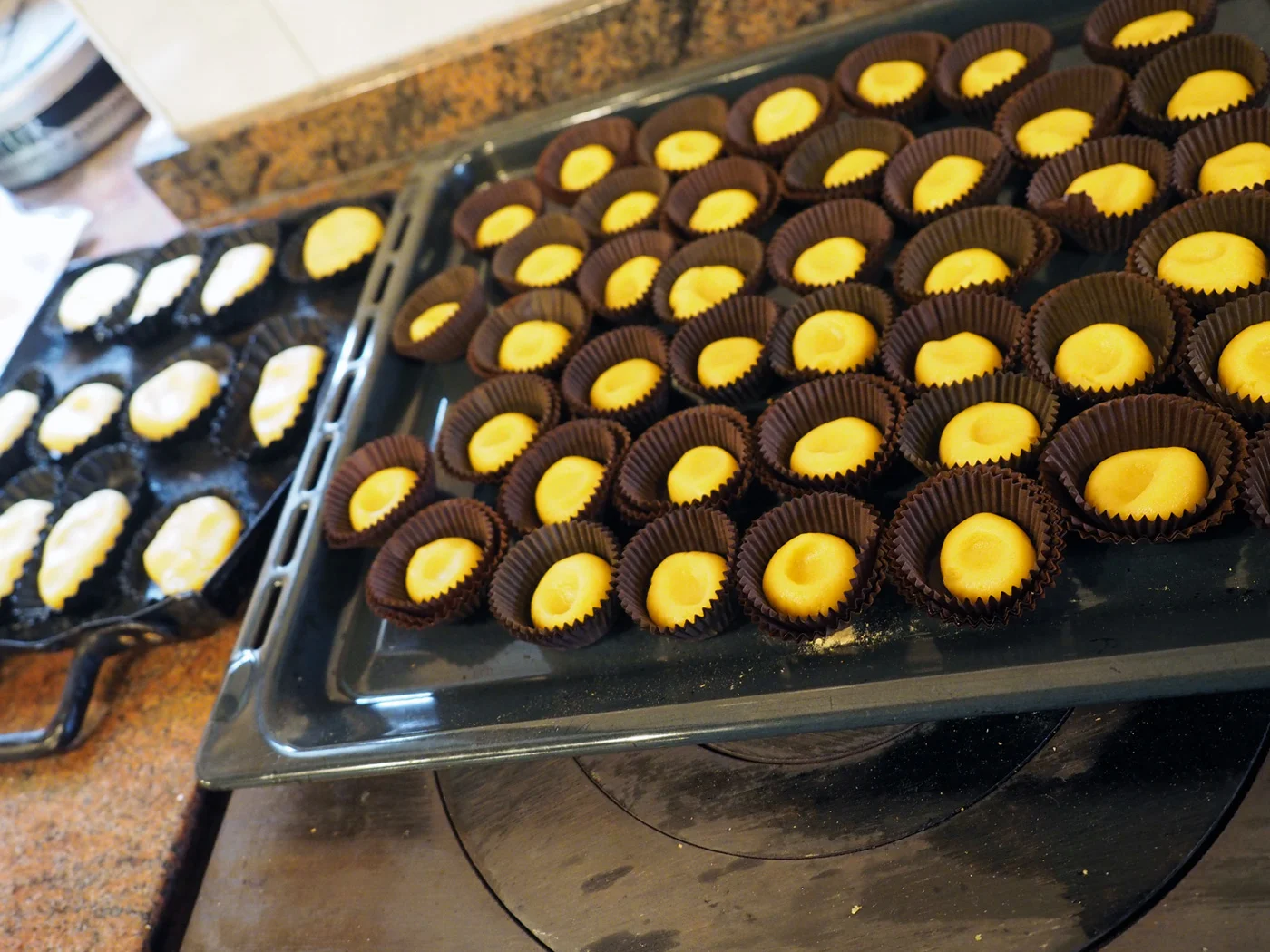 Marisa's cute little cookies in cupcake holders.