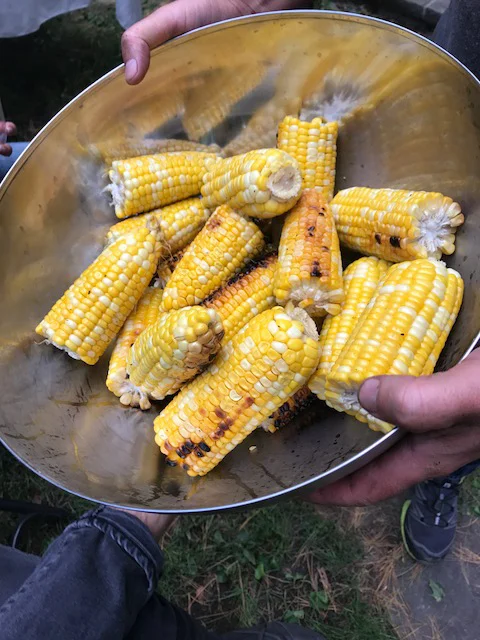 Farm fresh corn roasted on the grill. (Photo credit: Dori Eckert)