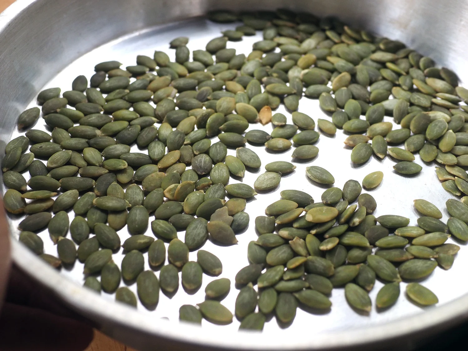 Pumpkin seeds add great texture to the pesto.