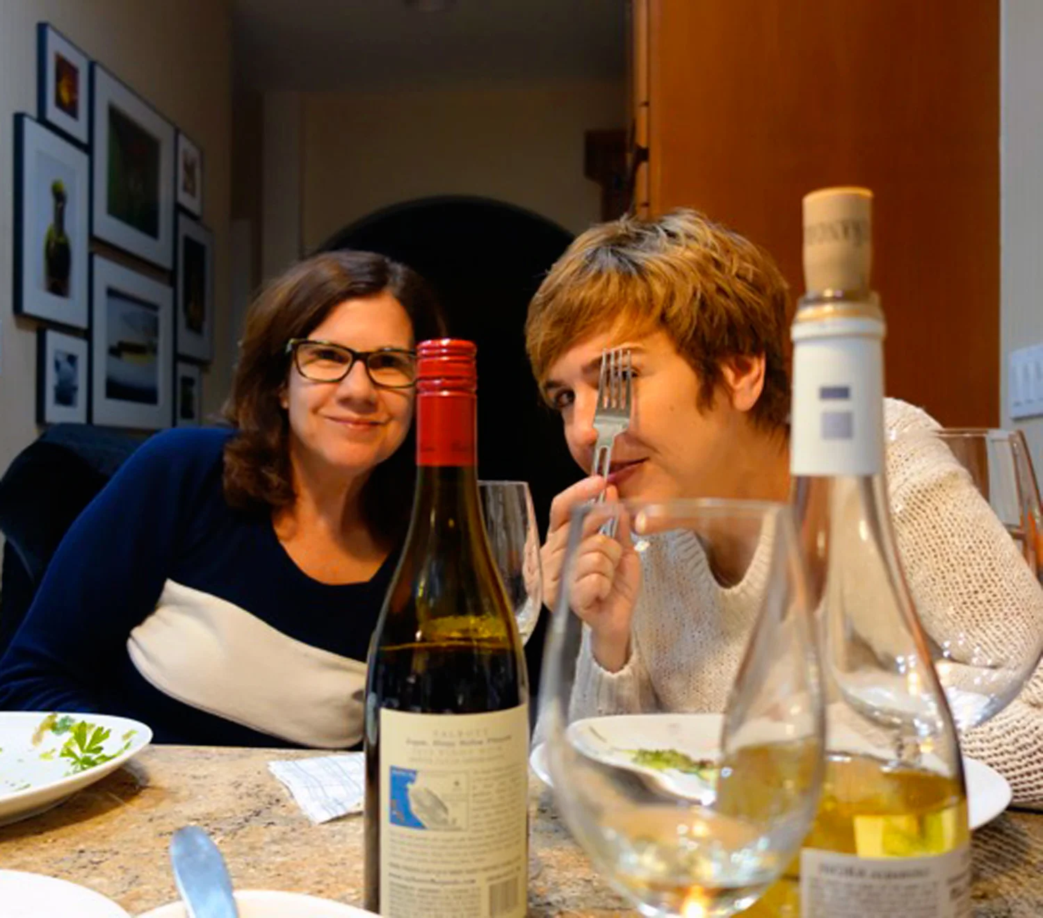 You can't hide behind the wine... or the fork.