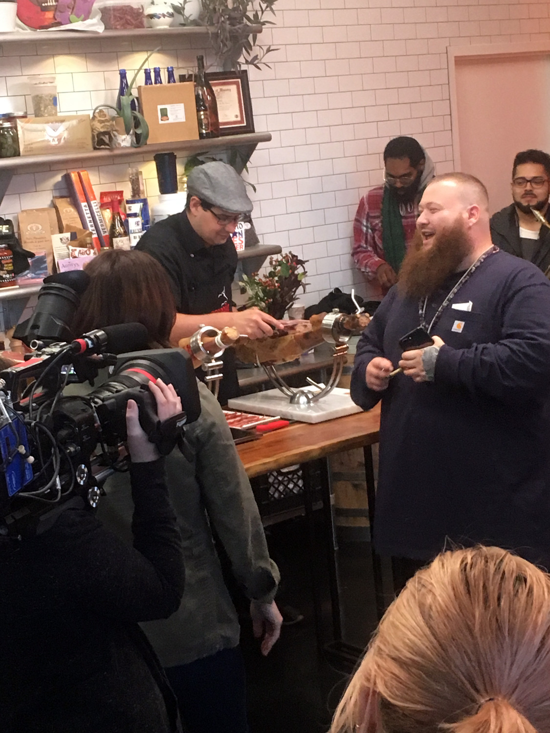 Action Bronson checking out the jamón