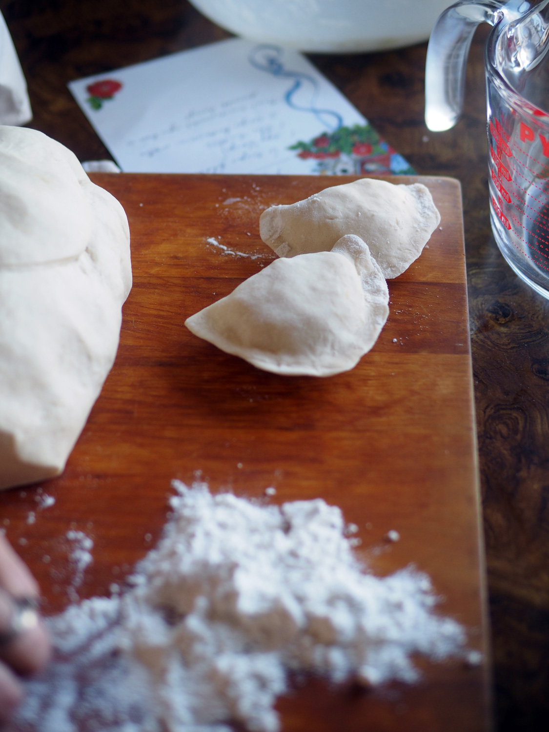 Perfect little potato dumplings. Well, not so little.