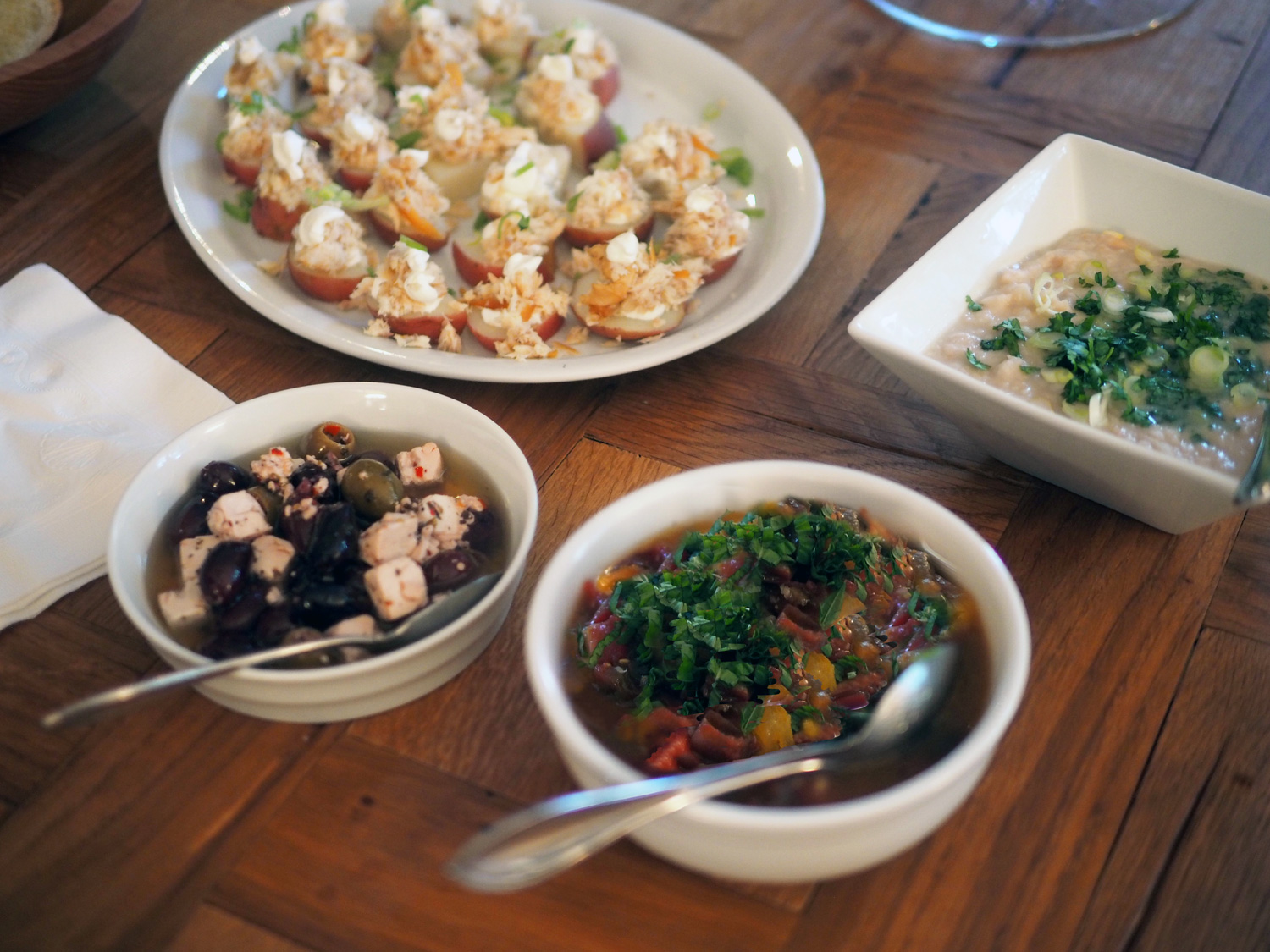 My appetizer offerings make with love part in our Miami home, part in theirs.