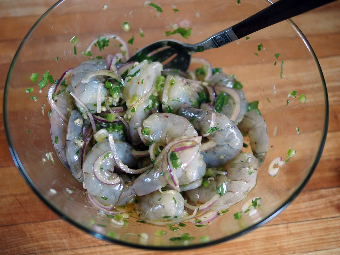 Let those shrimps get cozy with heat.